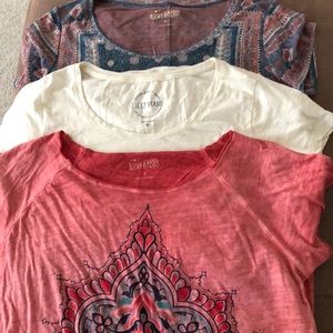 Lot of three Lucky Brand Tshirts